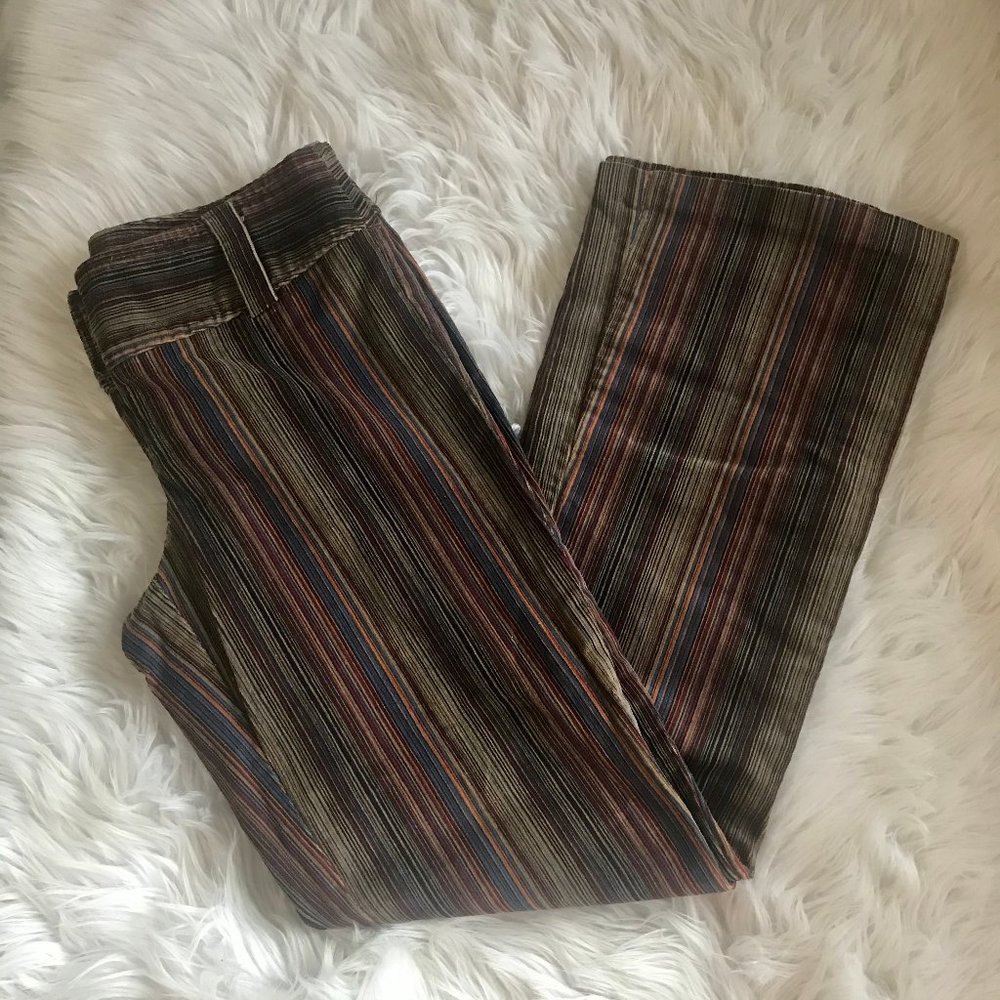 70s Vintage Striped Bell Bottom Pants